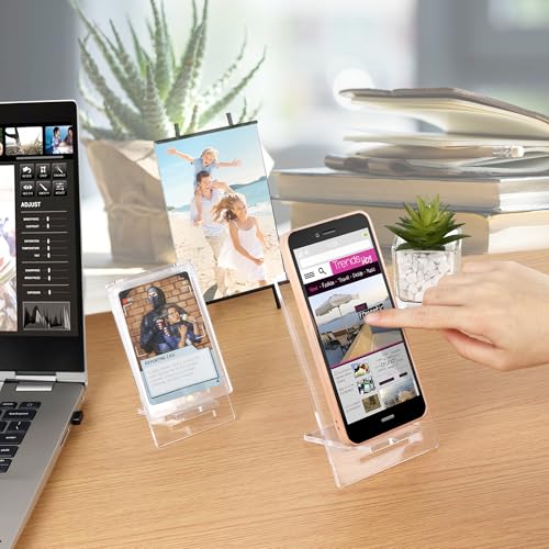 Ogeee Acrylic Multifunctional Mobile, Mini Tablet Stands Adjustable 2 Pcs Set thumb #4