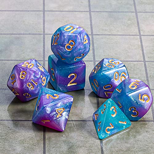 Image of CiaraQ 7pcs Polyhedral Dice Set for Dungeon and Dragons MTG Table Games