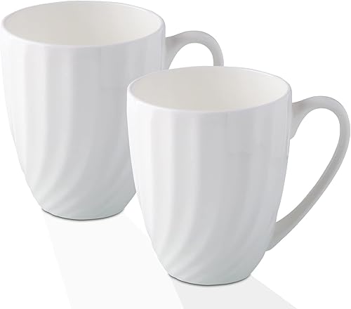 COSTMANCE Juego de 2 tazas de café (12 onzas), juego de tazas de café de porcelana fina con patrón en espiral, taza de café, regalo de bricolaje, COSTMANCE Juego de 2 tazas de café (12 onzas), juego de tazas de café de porcelana fina con patrón en espiral, taza de café, regalo de bricolaje,