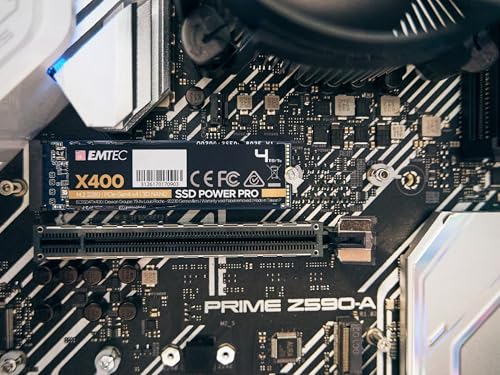 Emtec ECSSD500GX400 - Unità Ssd Interna M.2 2280 Nvme - Pcie Gen4X4 - Collezione X400 Power Pro - 500GB, 500GB - 3D Nand - Ideale Per Gamer, Videogiochi, Carichi Di Lavoro Intensivi. - 7