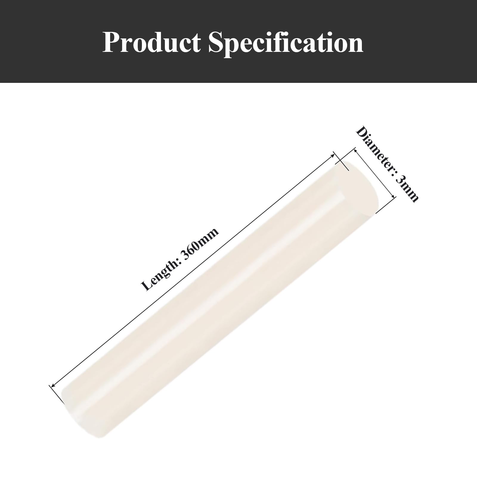 DFDPAXL Aluminiumoxid Keramikstäbe 2 Stück - 100mm Länge, 8mm Durchmesser Für Elektronik