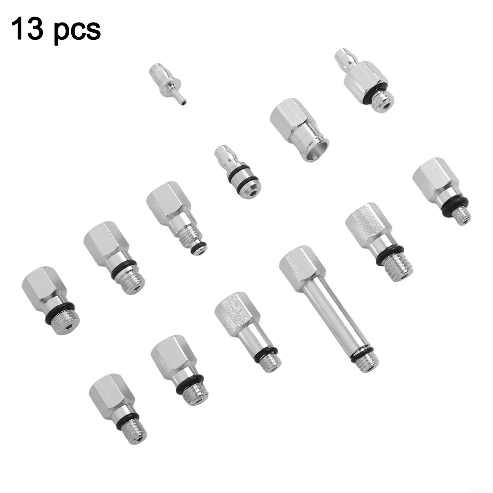 Kit di spurgo per freni idraulici, set di 13 connettori per freni per bici con viti M5/M6 e adattatori D6/D8, essenziali per la manutenzione dei freni di mountain bike e bici da strada