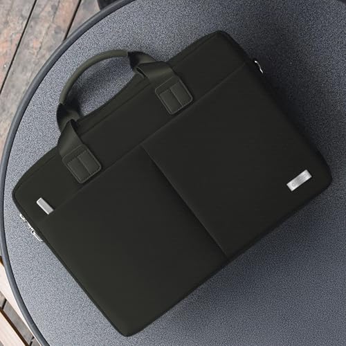Image of GRIPP Hugo Laptop Sleeve Bag for Laptop /MacBook up to 14 Inch, Detachable Shoulder Strap, Carry Handle, Trolley Sleeve, Tablet Compartment, Multiple Organisers, Office and Travel Bag - Olive Green