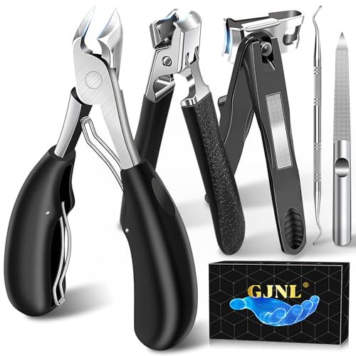 Toenail Clippers for Seniors Thick Toenails, Large Toe Nail Clippers for Men for Thick Nails, Heavy Duty Ingrown Toenail Clippers with Wide Jaw, 360&deg;Rotating Nail Clippers with Long Hande