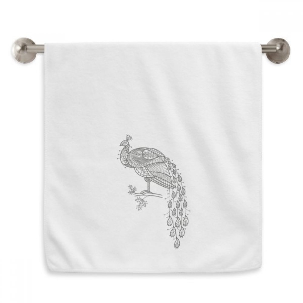 Serviette oiseau paon coloré anti irritation visage pour peau sensible