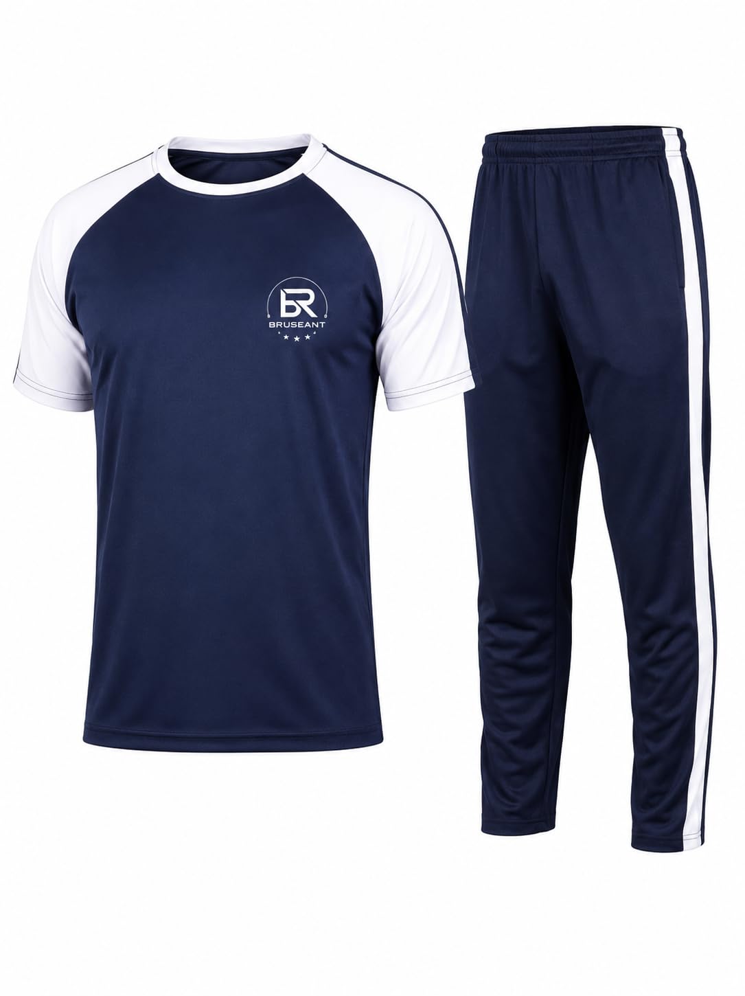 Men's Sports T-Shirt & Track Pant Combo Set | Quick Dry Lycra Cotton Blend| Gym Wear | Running | Training | Activewear |-picture-13
