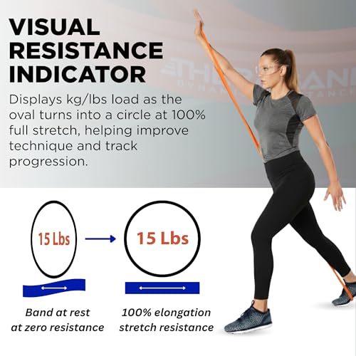 Image of THERABAND High Resistance Band, Light Elastic Super Band for Full Body Workouts, Physical Therapy, Strength Training, Durable 41 inch Loop Exercise Band, 15 lb Resistance