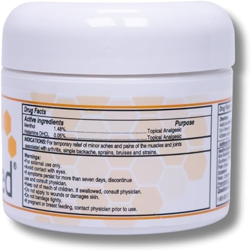 Miniatura 3 de AbeeMed Cream Bee Venom Apitoxin for Dolores - Mentol - Histamina DHCL - Polen de abeja - Manzanilla - Soporte para el cuello y el dolor de espalda