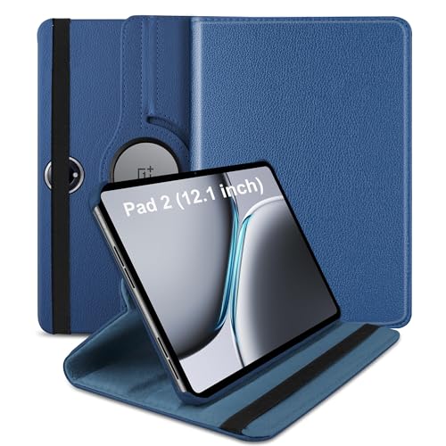 Image of TGK 360 Rotatable Smart Flip Case Cover for OnePlus Pad 2 12.1 inch Tablet (Dark Blue)