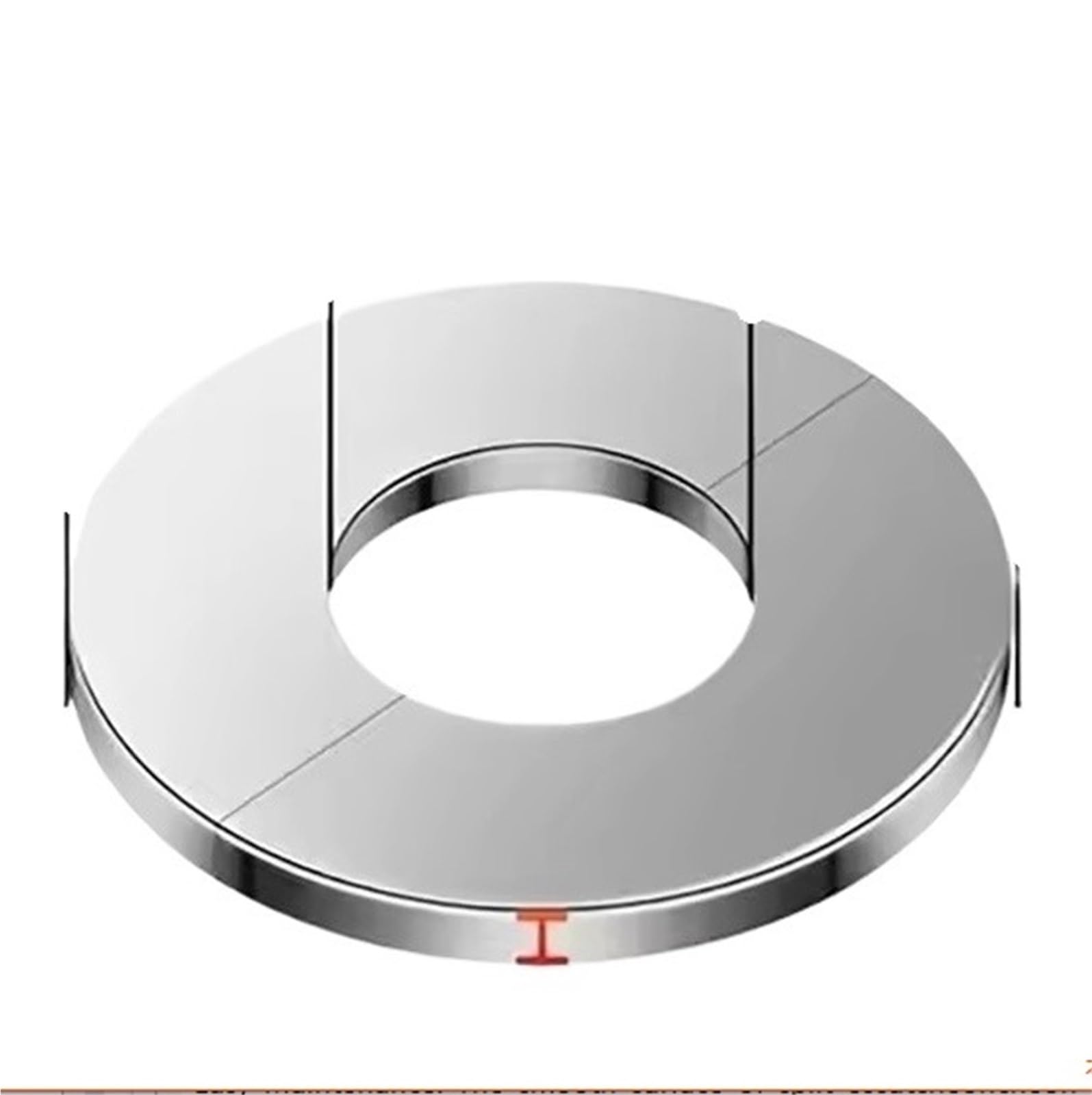 Dasjkdi One Color 8Pcs Stainless Steel Water Pipe Wall Cover Split Flange Round Escutcheon Plate Wall-Mounted For Wall Holes(65X35mm)