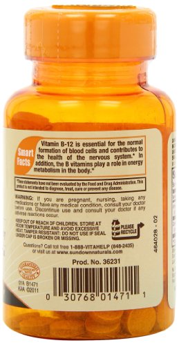 sundown high potency sublingual b12 5000 mcg 30 tablets pack of 3