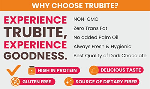 Image of Trubite Chocolate Peanut Butter (Crunchy) (350g) | High in Protein | Goodness of Dark Chocolate | No Cholesterol | Rich in Antioxidant (350G)