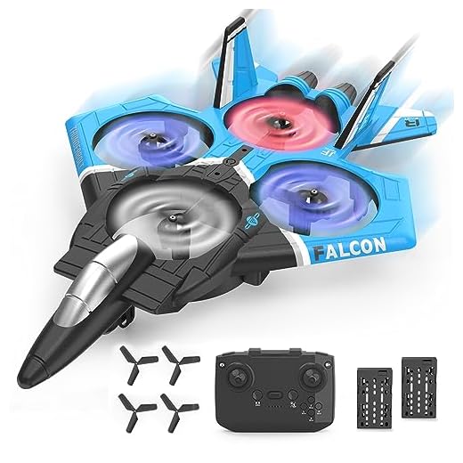 IDEA13 RC Drone con Luces para Principiantes, 3 Modos de Velocidad y sin Cabeza, 360 ° Flip - Quadcopter con 2 Pilas - Mando a distancia