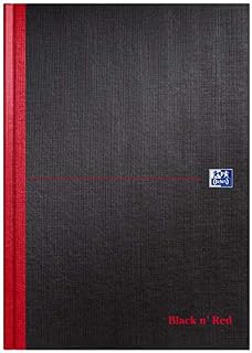 Black n' Red A4 Casebound Notebook - Plain