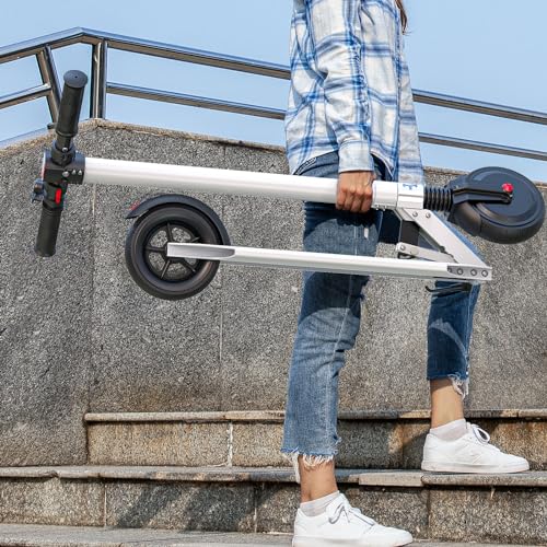 Image of Caroma Electric Scooter Adults,450W Peak Foldable E-Scooter,16 MPH,21 Miles | 3 Speeds & 15 Climb, UL2272 EABS Brake,Smart LED Display Lights, Foldable Frame For Kids 8+, Teens Women Commute Travel