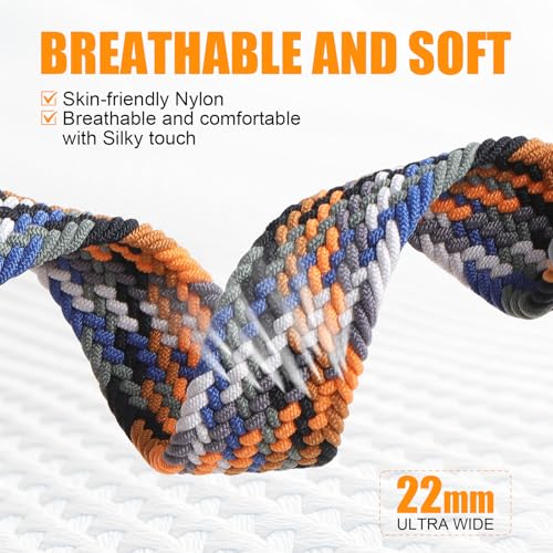 Image of BXUXOHS Magnetic Nylon Bands for Samsung Galaxy Watch 8 Band /Galaxy Watch 8 Classic,Braided Elastic Fabric No Gap Sport Strap for Galaxy Watch 8 /8 Classic 40mm 44mm 46mm men /women