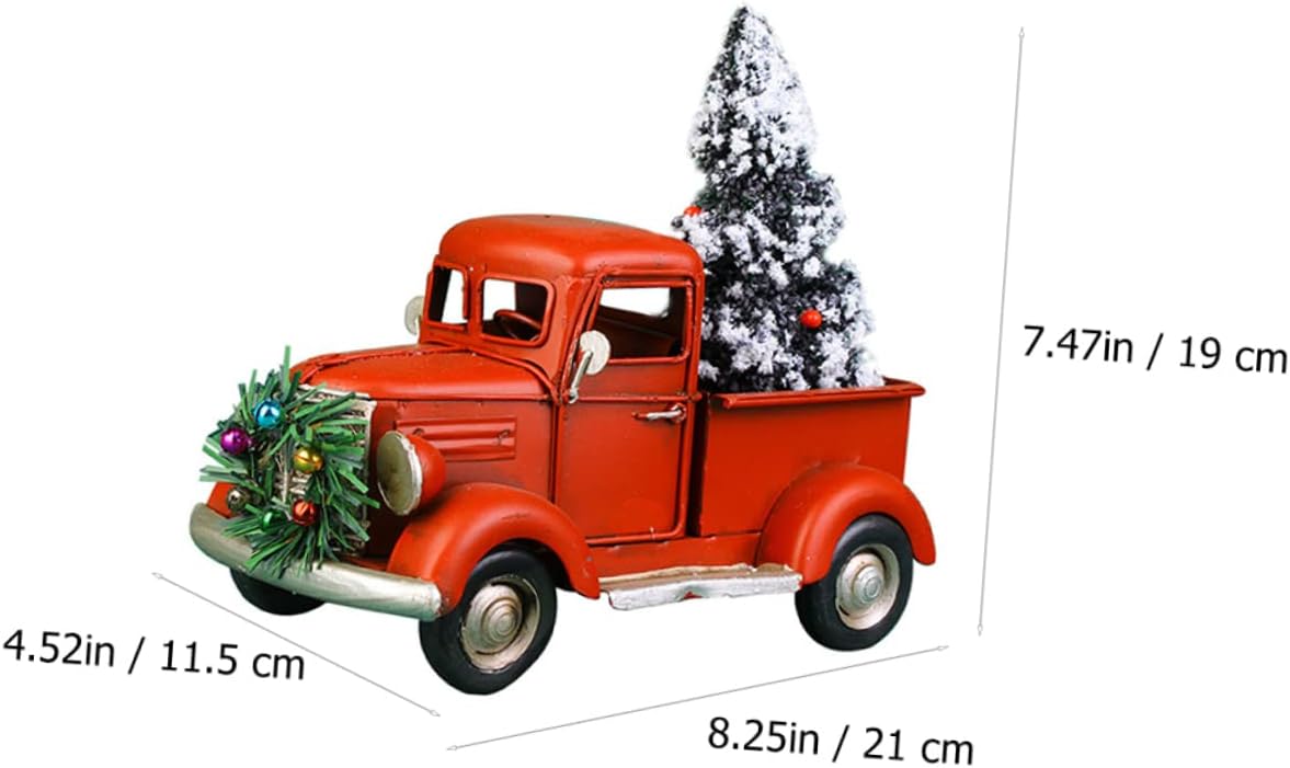 Antique Car Christmas Red Truck Ornaments Mini Christmas Ornament Xmas Decor Home Decor