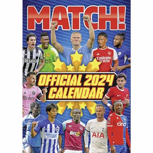Official Match! Football 2024 A3 Wall Calendar, Official Product