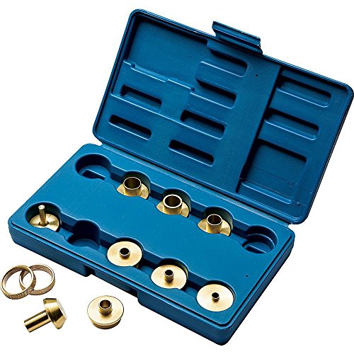 Rockler Router Guide Bushing Kit (11 Pieces) - Bush Router Guide Works w/Template, Pattern, or Jig - Router Template Fits Any Base w/a 1-1/4