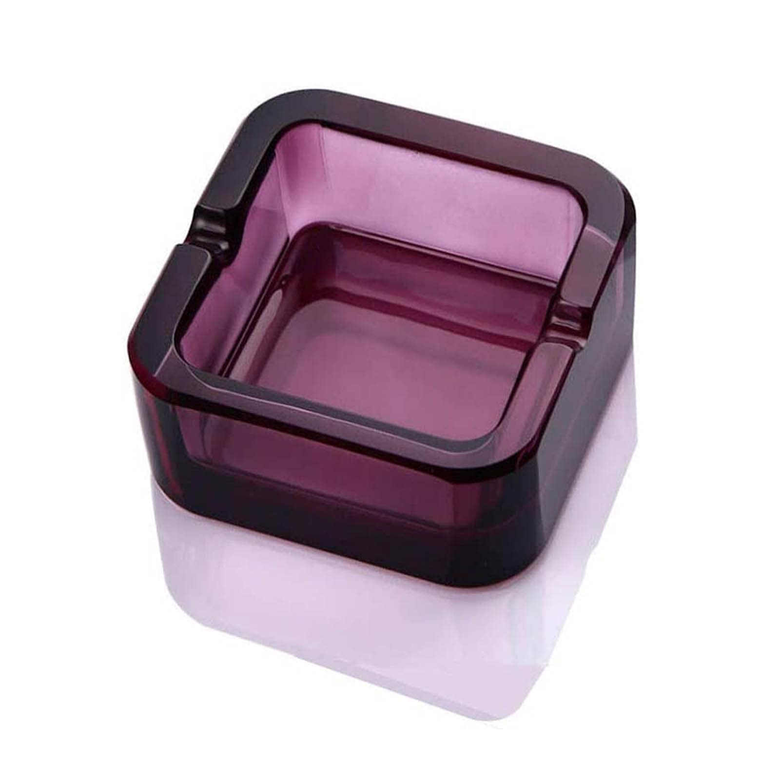 Cendrier en verre cristal (violet, grand)
