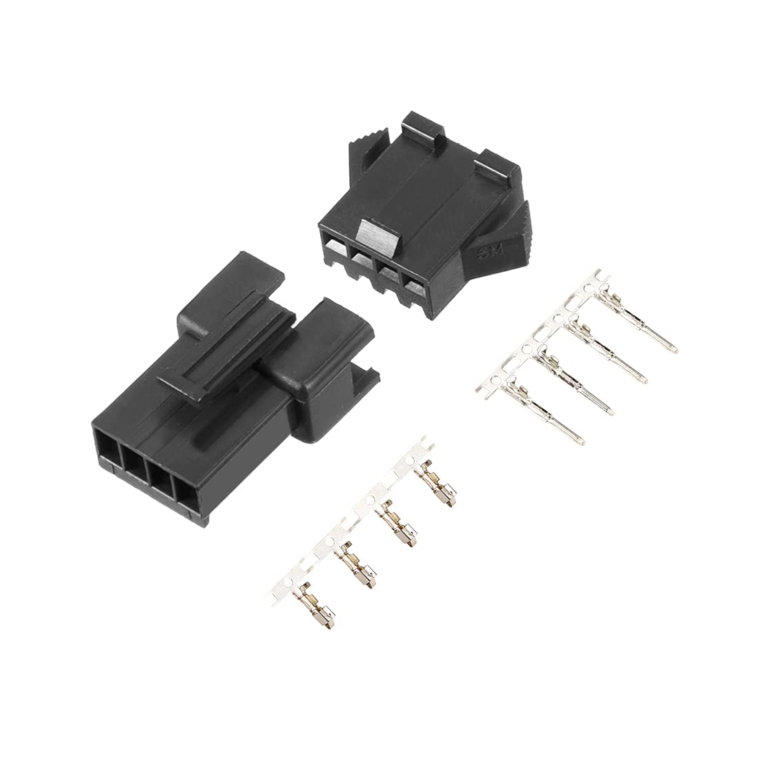sourcing map 20 par 2,54 mm 4 piny męskie żeńskie JST-SM obudowa Crimp Terminal wtyk DE de