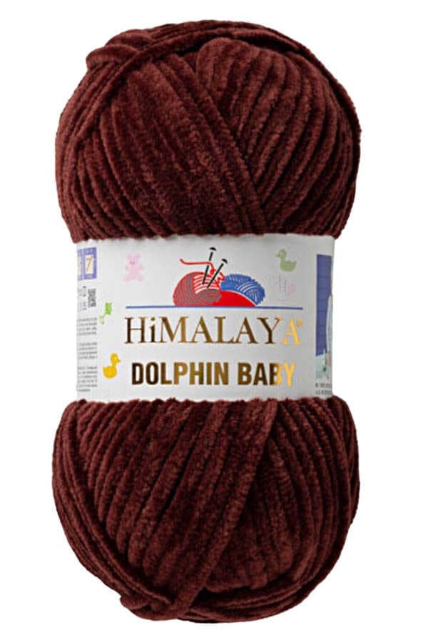 2 Ball/Skein Himalaya Dolphin Baby Yarn Each Skein 100 g 120 m Super Bulky Polyester Blanket Yarn Velvet Yarn Amigurumi Yarn (80336 Dark Brown)