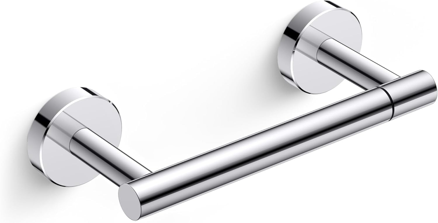 Day Moon™ - Toilet Paper Holder - Modern Roll Holder for Bathroom - 1 Pack - Wall Mount - Classic, Polished Chrome