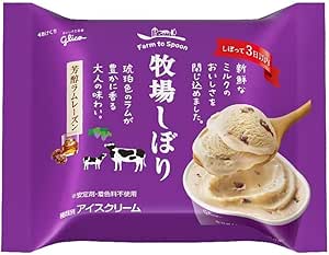 江崎グリコ 牧場しぼり <芳醇ラムレーズン> 120ml×24個