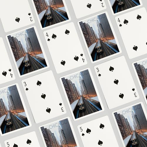 Lantern Press Chicago Illinois L Train Baraja Poker 52 Cartas miniatura 4