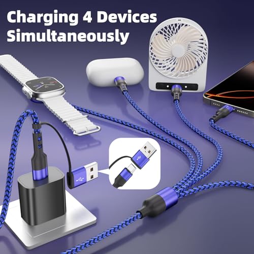 Cruise Travel Essentials 3 Type-C Ports 4 in 2 Multi Charging Cable - image 2