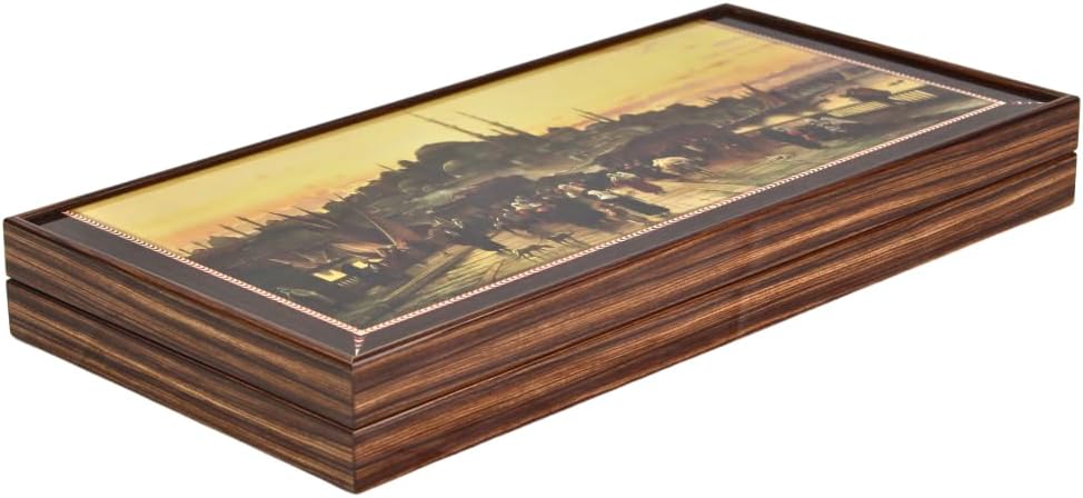 Wooden Istanbul Design Backgammon Set 20 Inch