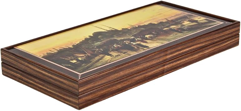 Wooden Istanbul Design Backgammon Set 20 Inch