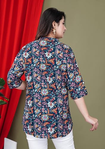 Image of FebQ Printed Shirt Style Top for Women