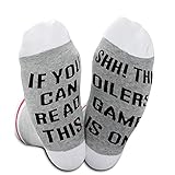 Oiler Gift Eishockey-Socken The Oilers Game Is On Lustiges Geschenk für Öler-Fans Gr. M, Oilers Game EU