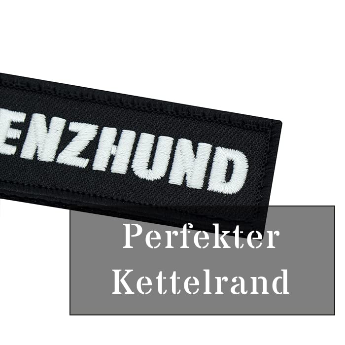 Café Viereck ® Hundehalsband Hundegeschirr Patch für Hunde mit Klett - 11 x 3 cm (Assistenzhund)