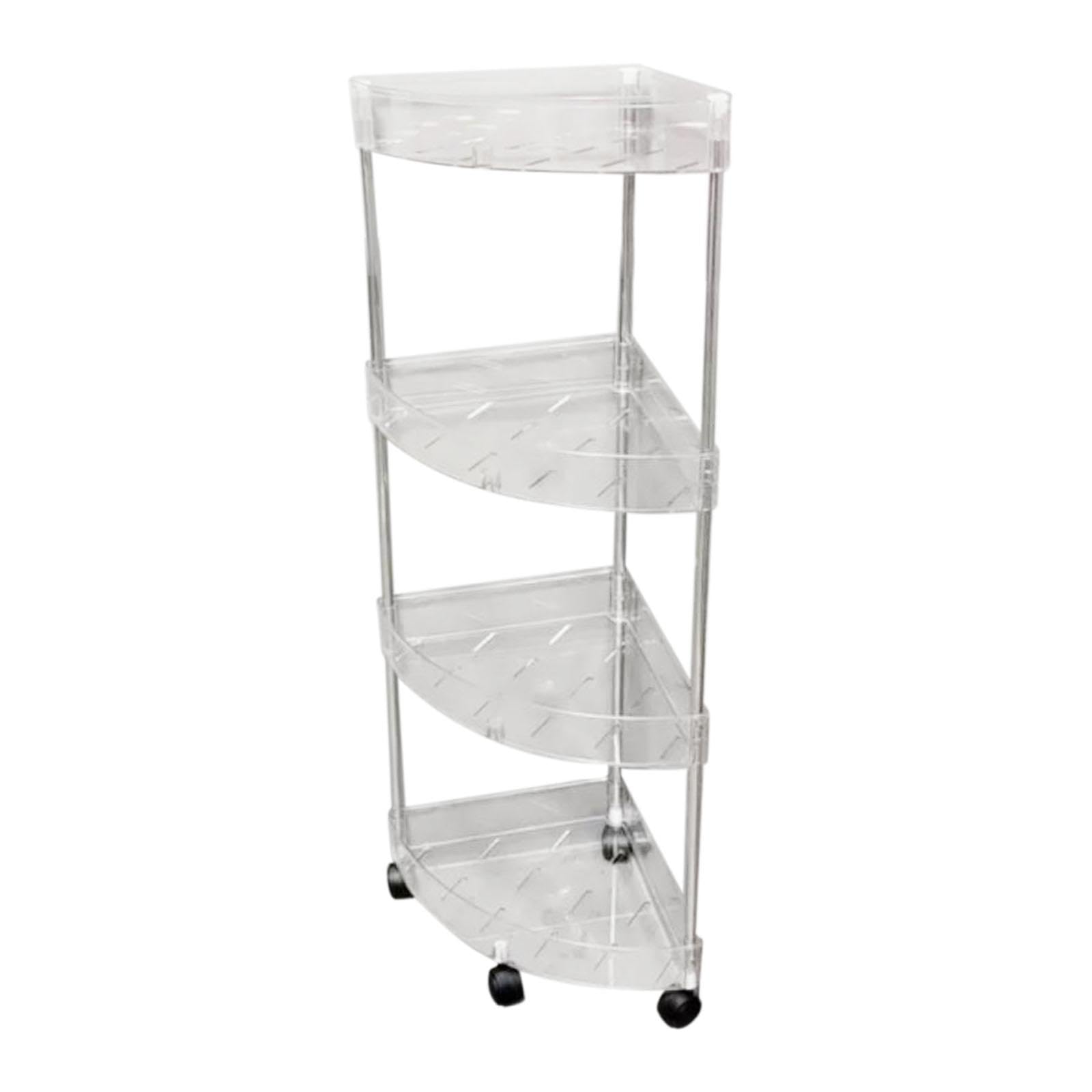 Organisateur de douche sur pied anti-désordre et meuble de rangement 4 couches
