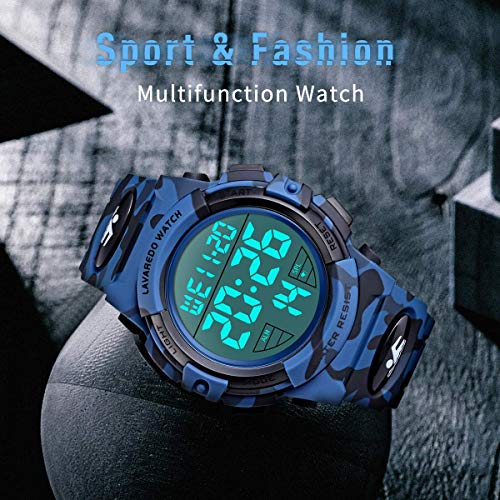 Image of L LAVAREDO Digital Men's Watch (Black Dial Black Colored Strap)