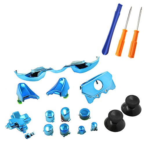SING F LTD Elite Replacement LB RB Bumpers Triggers Buttons with Tools Chrome Blue