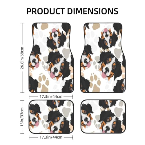 Alfombrillas de neopreno para coche con diseño texturizado de Boyero de Berna juego de 4 2