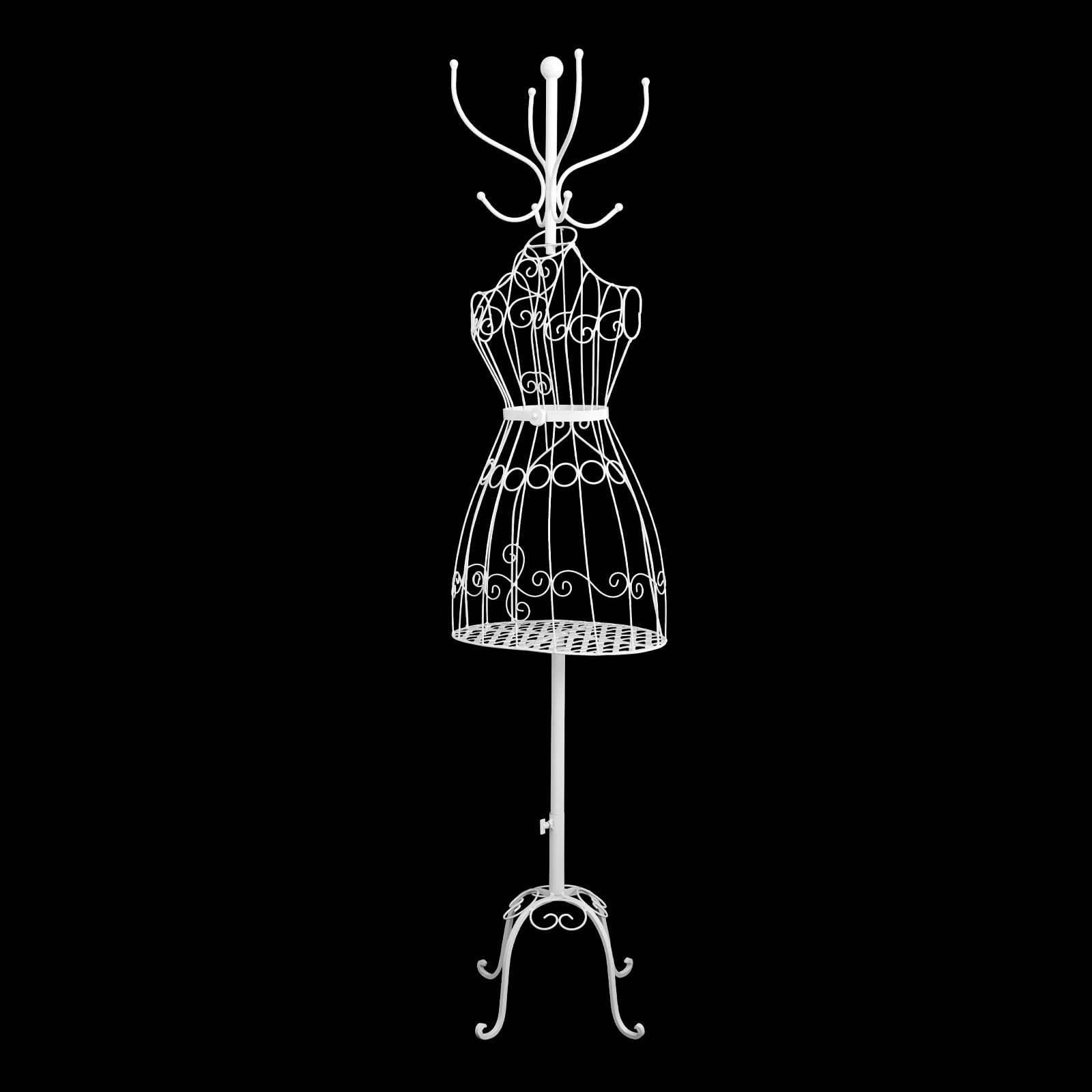 Manekin wystawowy żeński manekin krawiecki z metalu, manekin, tors, manekin na ubrania, marszczony, wysokość 175 cm, szerokość ramion 32 cm, popiersie krawieckie, wieszak na ubrania z przegródką do