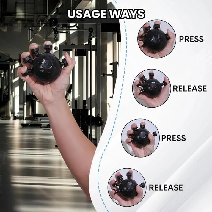 Image of Ultimate Finger Exerciser Strength Trainer Exercise Ball Hand Strengthener Hand Balls Forearms Workout Equipment for Men & Women Hand Grip Strengthener Forearm Strengthener Forearm Gripper