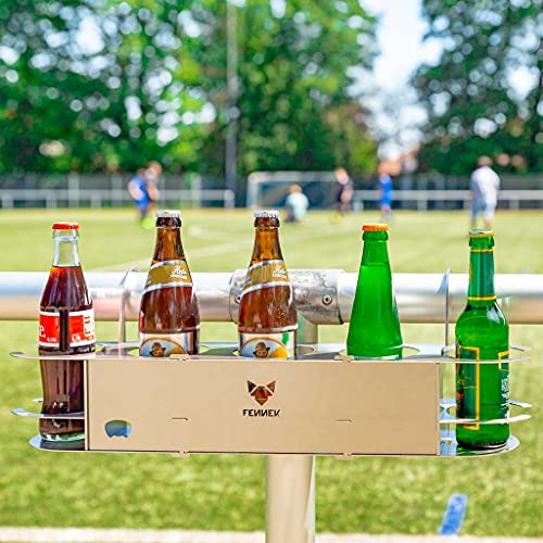 FENNEK 5-compartment drink holder made of stainless steel, 5 keepers, with bottle opener - Image 3