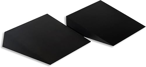 Miniatura 8 de Trademark Innovations - Cuña elástica inclinada de espuma de 12 pulgadas, juego de 2 unidades (rojo ladrillo) Rojo ladrillo,Gris (Dove