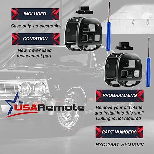 2 Fits Case Shell Key Fob Keyless Entry Remote (Cutting Not Required) #TOP2