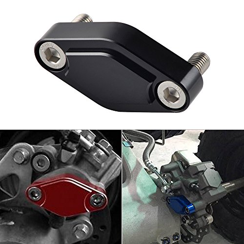 NICECNC Black CNC ATV Parking Brake Block Off Plate Compatible with Yamaha Raptor 125,250,350,660,700,YFZ450/450R/X,Warrior 350,Banshee 350,TRX 450R/400EX/300EX,LTZ 400/LTR 450,KFX 400/450