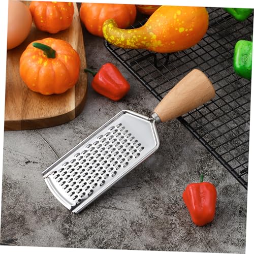 Rallador de acero inoxidable con mango de madera para cocina miniatura 6