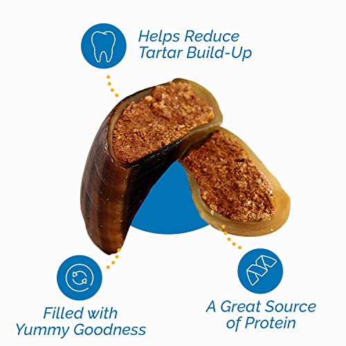 123 Treats Filled Cow Hooves For Dogs, Delicious Cheese & Bacon Flavor, Stuffed Natural Beef Hoof Dog Chews, Tasty Treats For Dog thumb #4