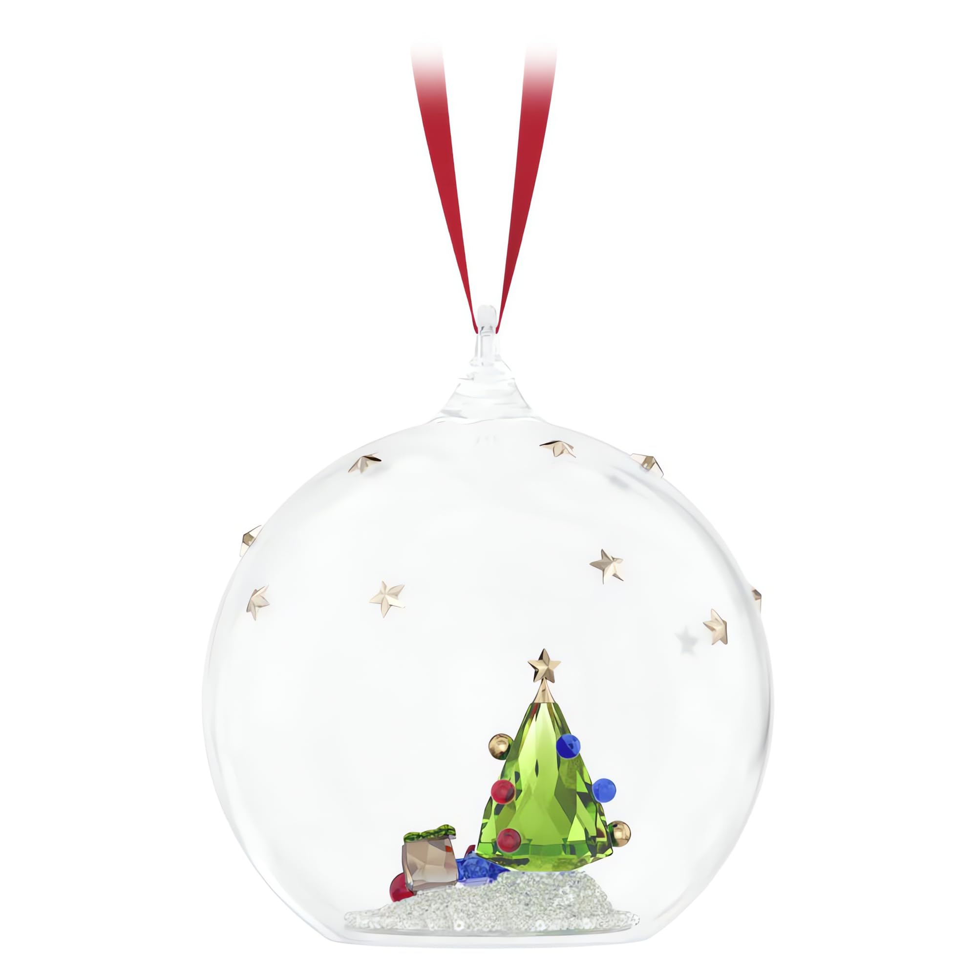 Swarovski Holiday Cheers Tree and Gifts Ball Ornament, Green - Image 3