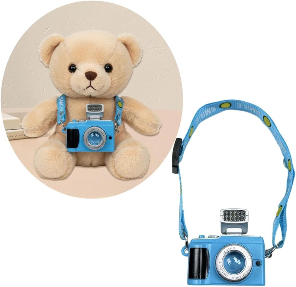Lovely Smiling Flashlight Camera Keychain Portable Miniature Resin Decors For Home Office Or Travel Accessories image 2