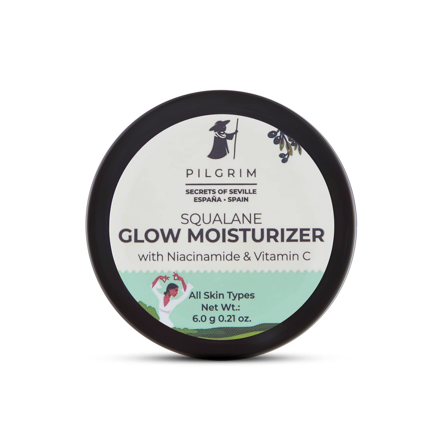 Pilgrim Squalane (Plant) Glow Moisturizer (Mini) for face with